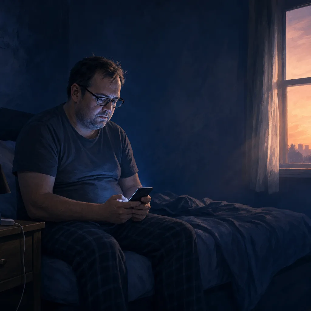 The founder by the bedside before dawn — the moment SomniSense began.